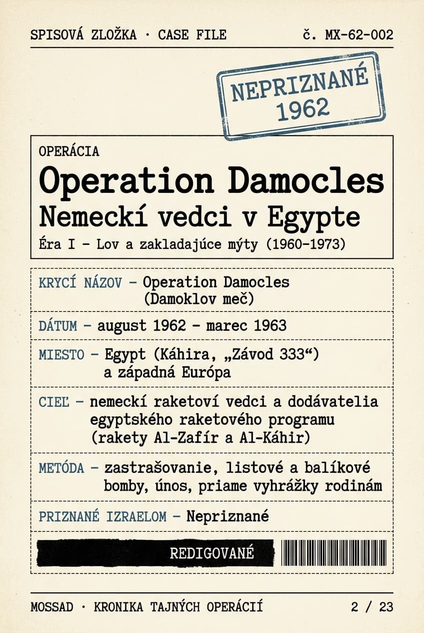 Operation Damocles: nemeckí vedci v Egypte