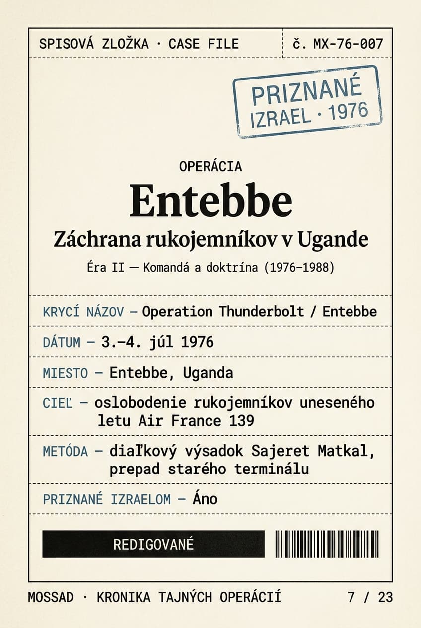 Entebbe: záchrana rukojemníkov v Ugande