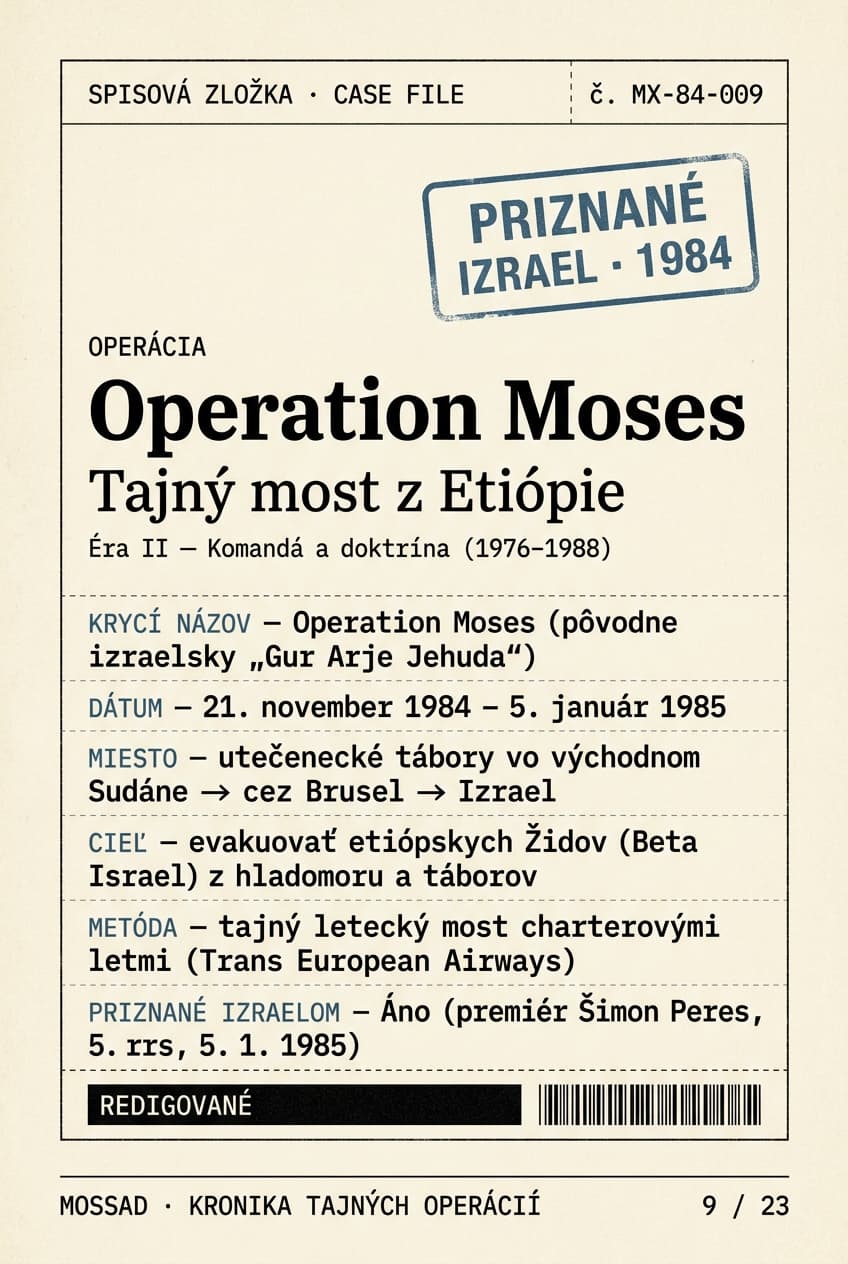 Operation Moses: tajný most z Etiópie