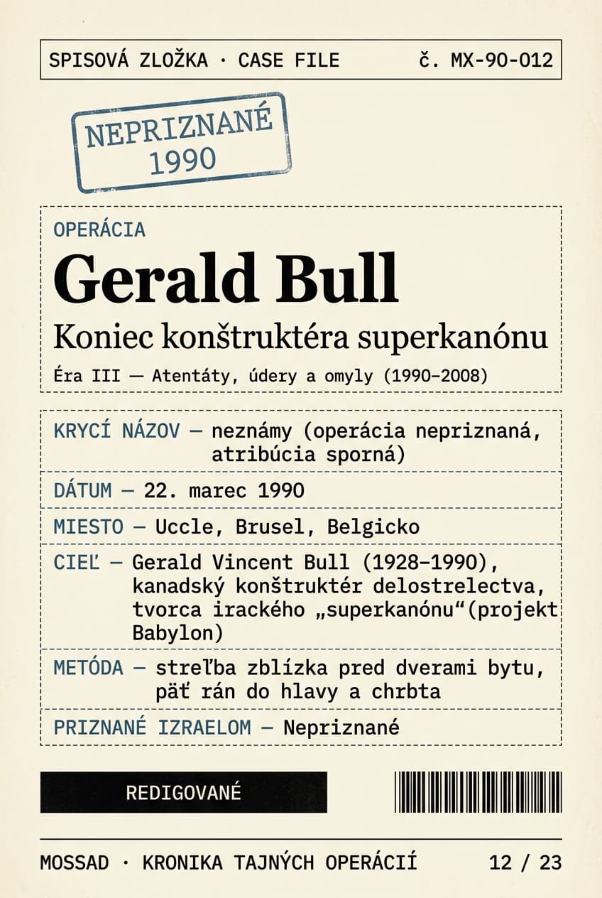 Gerald Bull: koniec konštruktéra superkanónu