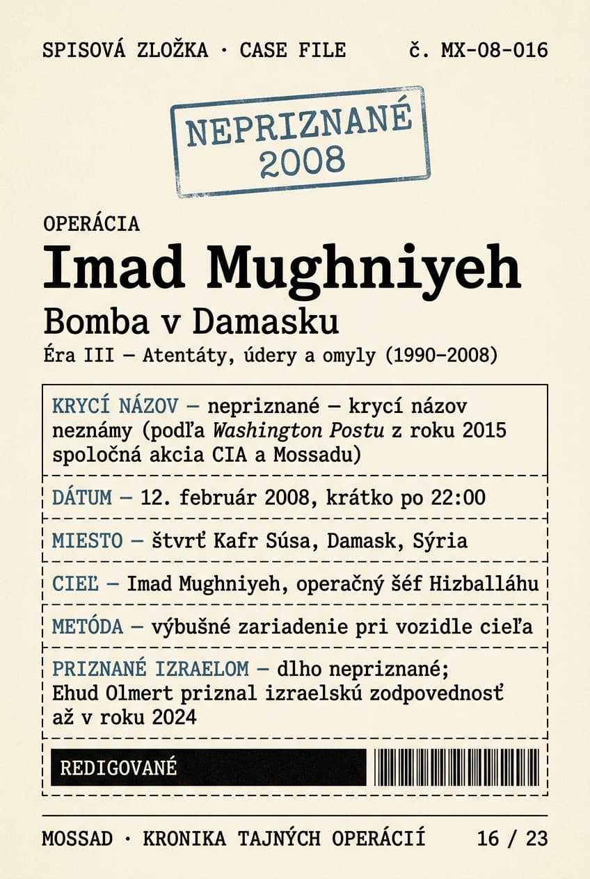 Imad Mughniyeh: bomba v Damasku