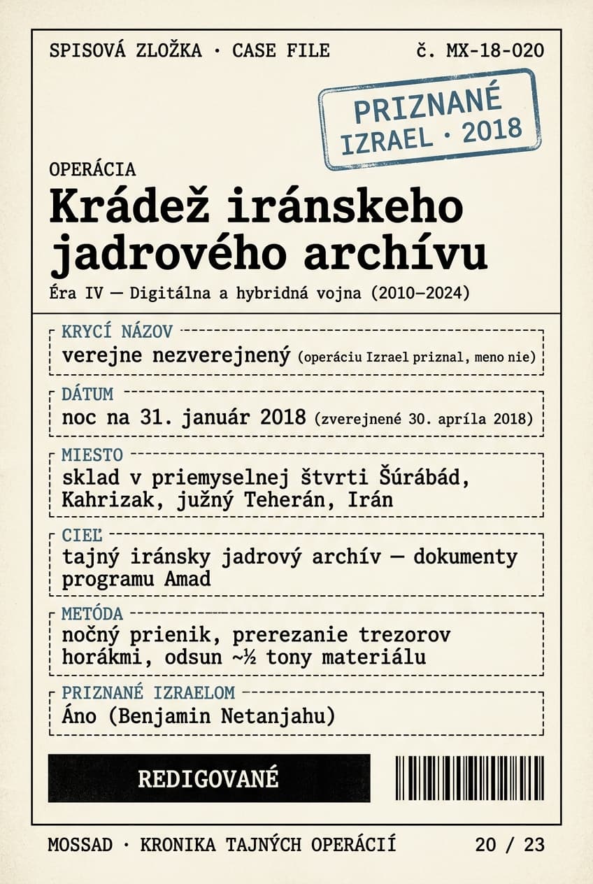 Krádež iránskeho jadrového archívu