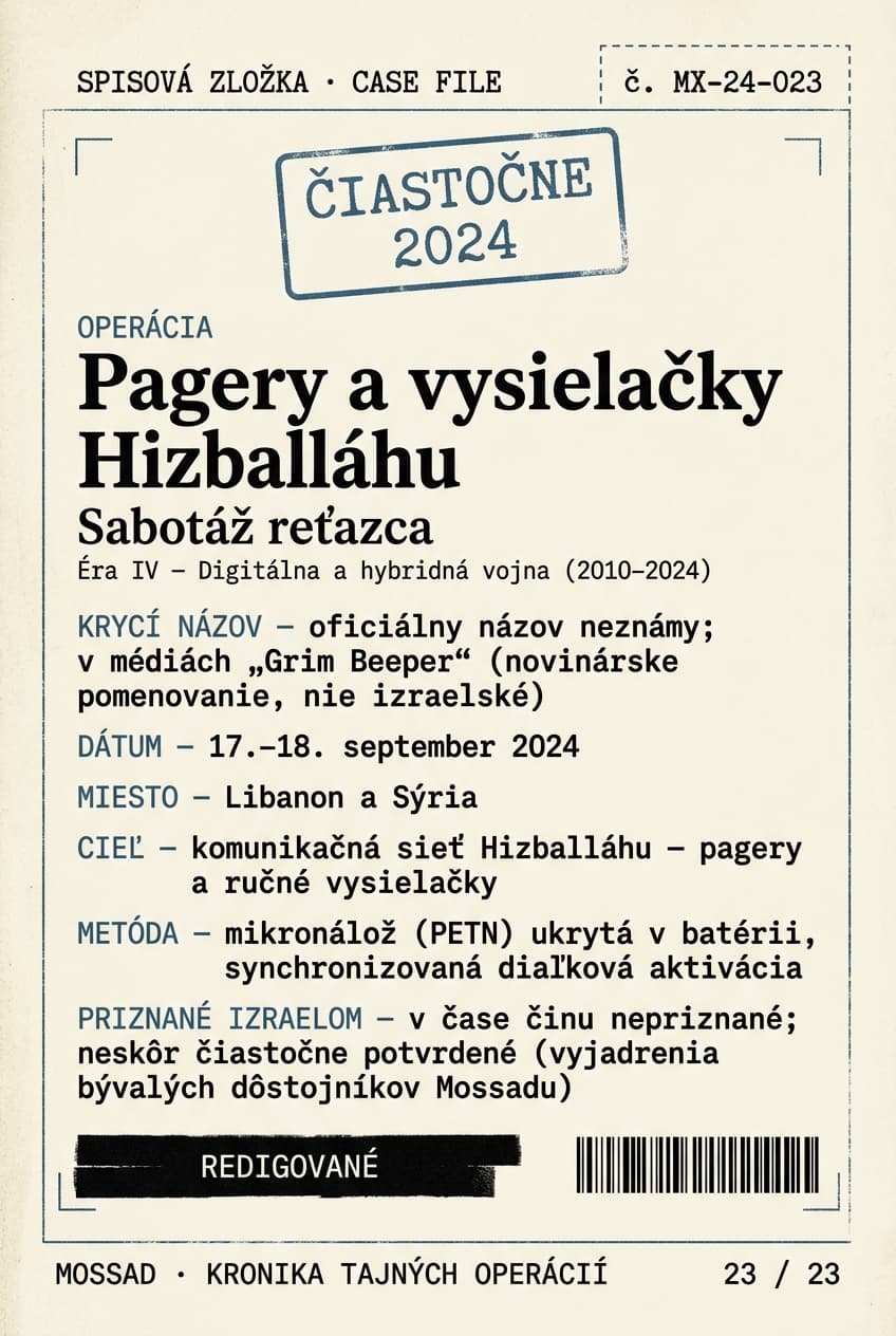 Pagery a vysielačky Hizballáhu: sabotáž reťazca